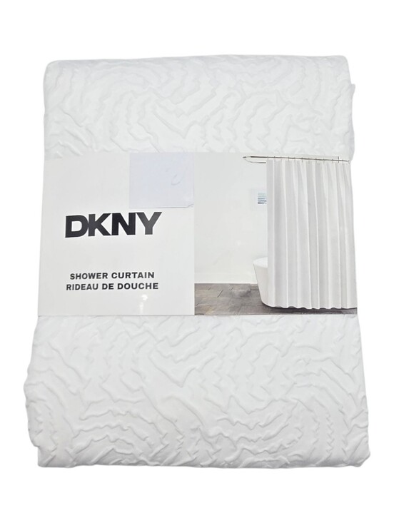 Dkny Other - DKNY Microsculpt Fabric Shower Curtain White Textured 72x72in